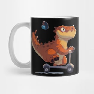 Dragon rides scooter Mug